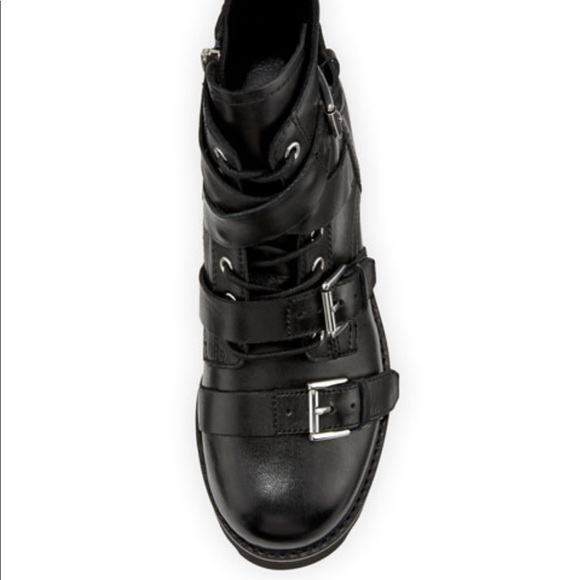 SOLDOUT ASH Razor Leather BUCKLE PLATFORM Combat - Picture 3 of 7